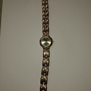 Stylish Bulova Goldtone Watch with Link Bracelet